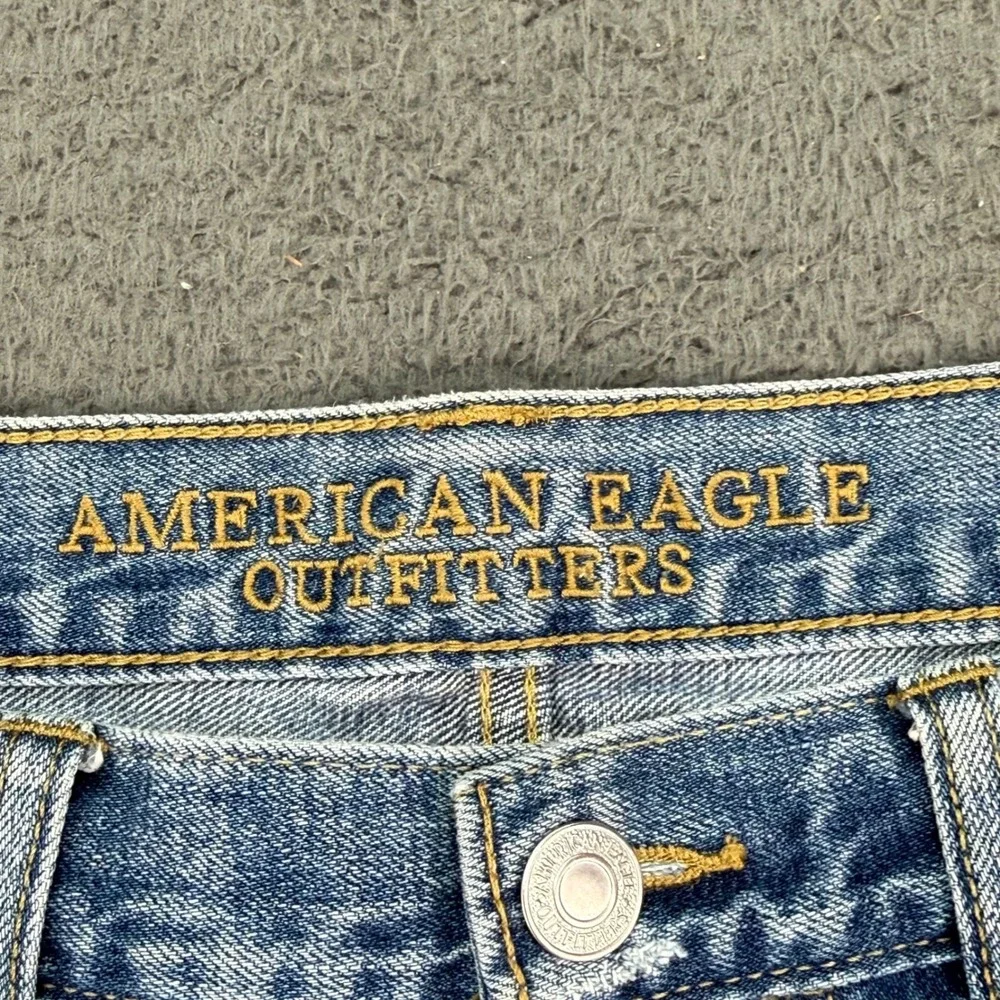 American Eagle Original Boot Jeans Mens 34x36 Light Wash Blue 100% Cotton Denim